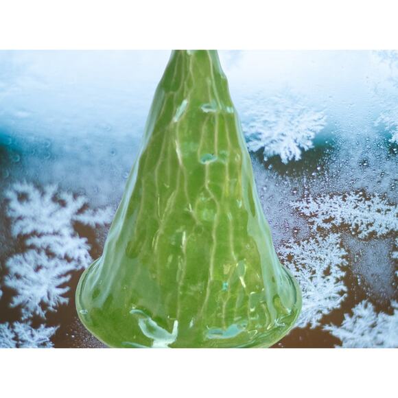 4 Decorative Christmas Trees each a Different Shade of Green/One White - Picture 8 of 9